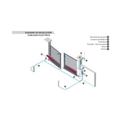 KIT accionador para puertas abatibles VULCAN 6 ERREKA